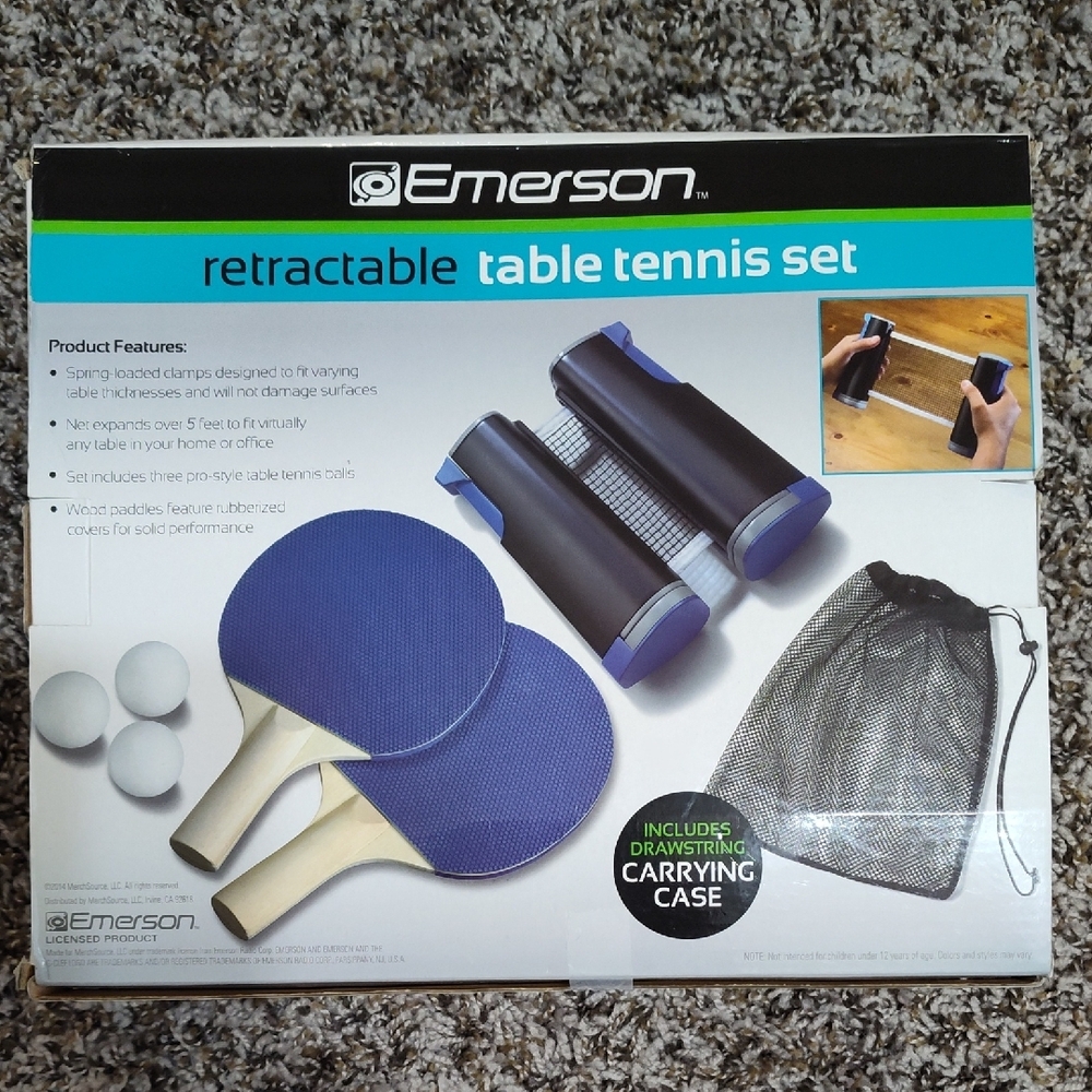 Emerson Retractable Table Tennis Set - Picture 2 of 5